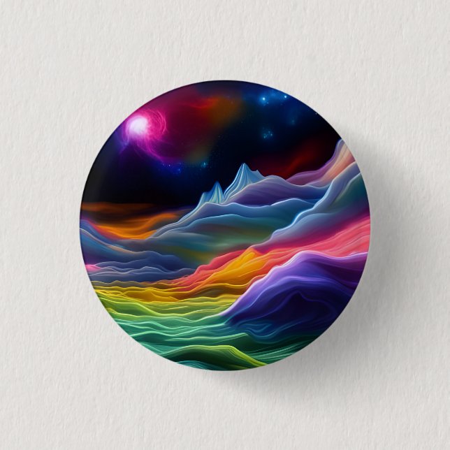 Macaron Rond 2,50 Cm Évasion de l'espace Imaginaire (Devant)