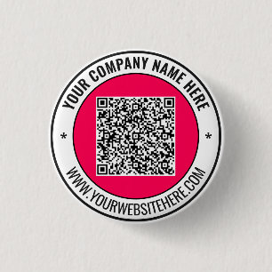 Macaron Rond 2,50 Cm Exemple de bouton QR Code promotionnel personnalis