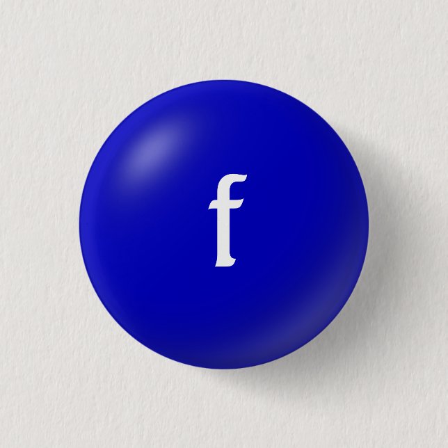 Macaron Rond 2,50 Cm F Bouton Monogramme (Devant)