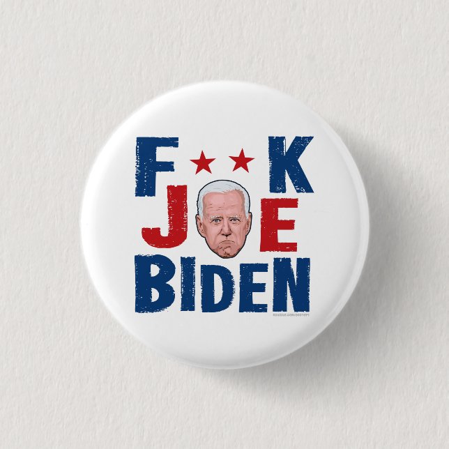 Macaron Rond 2,50 Cm F**K JOE BIDEN Button (Devant)