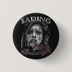 Macaron Rond 2,50 Cm Fading - Conception de streetwear gothique