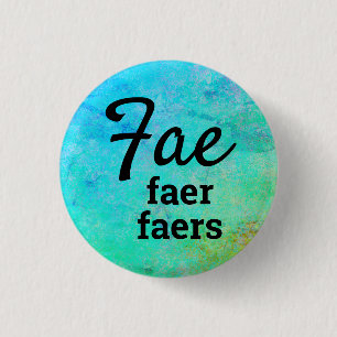 Macaron Rond 2,50 Cm Fae, Faer, Faers Pronouns