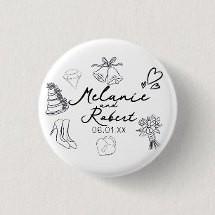Macaron Rond 2,50 Cm Faire-part de mariage anniversaire de mariage dood