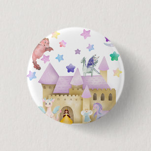 Macaron Rond 2,50 Cm Fairy Princess Magic Castle fête