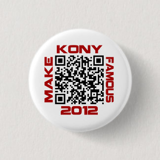 Macaron Rond 2,50 Cm Faites à Kony le code visuel célèbre Joseph Kony