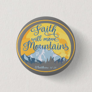 Macaron Rond 2,50 Cm Faith Move Mountains Christian Design
