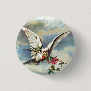 Macaron Rond 2,50 Cm Falln Dove avec Roses