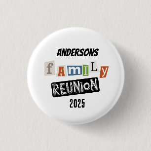 Macaron Rond 2,50 Cm Family Reunion Fun Jouer Texte