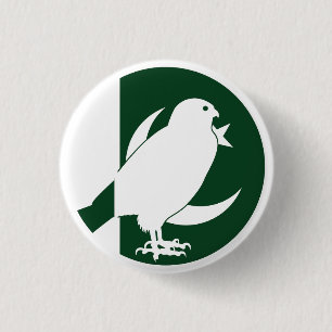 Macaron Rond 2,50 Cm Faucon du Pakistan Animal national du Pakistan Dra