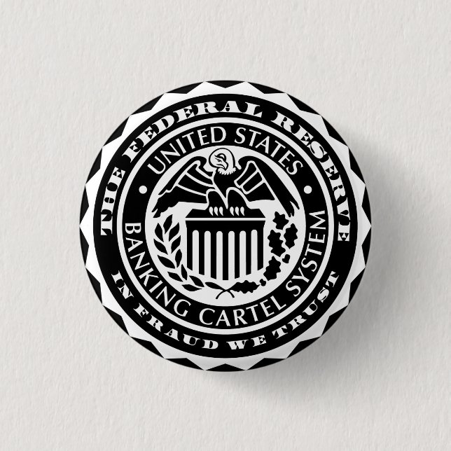 Macaron Rond 2,50 Cm Federal Reserve se boutonnent (Devant)