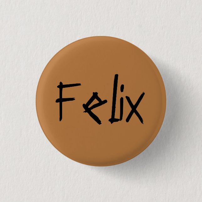 Macaron Rond 2,50 Cm Felix de orpheline Black—police en détresse (Devant)