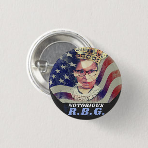 Macaron Rond 2,50 Cm Feministe libérale célèbre du RGB Ruth Bader Gi