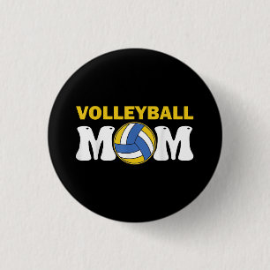 Macaron Rond 2,50 Cm Femmes Volleyball Maman Chemise Jeu Jour Joueur am