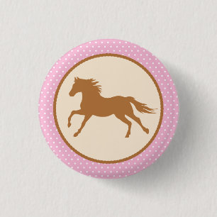 Macaron Rond 2,50 Cm Fête d'anniversaire de Cowgirl Horse
