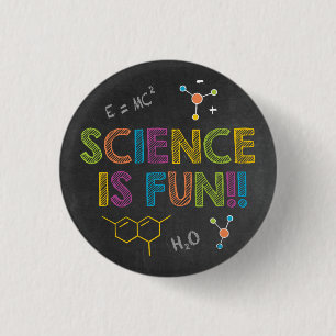Macaron Rond 2,50 Cm Fête d'anniversaire de la science   La science est