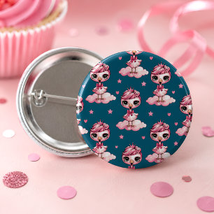 Macaron Rond 2,50 Cm Fête d'anniversaire Flamant Rose