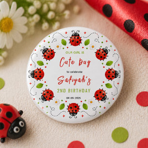 Macaron Rond 2,50 Cm Fête d'anniversaire pour enfants de 2 ans avec deu