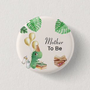 Macaron Rond 2,50 Cm Fête de Bébé Dinosaure Livre de Contes Ballon Mama