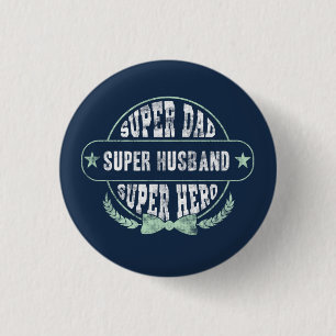 Macaron Rond 2,50 Cm Fête des pères de héros super papa mari