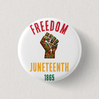 Macaron Rond 2,50 Cm Fête Juneteenth de la liberté 1865 motif panafrica