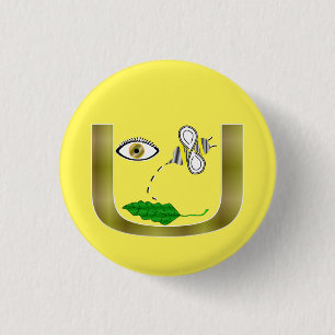 Macaron Rond 2,50 Cm Feuille d'abeille d'oeil dans U