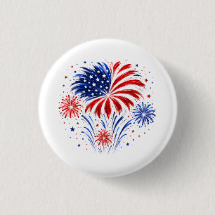 Macaron Rond 2,50 Cm Feux d'artifice 250 Ans USA 1776–2026