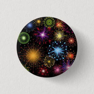 Macaron Rond 2,50 Cm Feux d'artifice coloré dynamique Décor