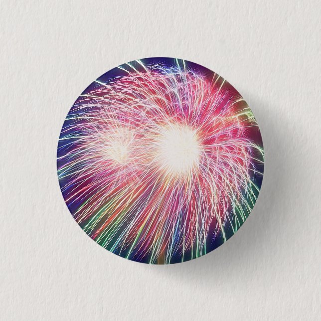 Macaron Rond 2,50 Cm Feux d'artifice fragmenté (Devant)