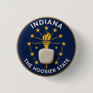 Macaron Rond 2,50 Cm Fierté de l'État de l'Indiana