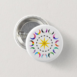 Macaron Rond 2,50 Cm Fierté des croissants queer de la lune