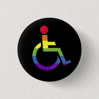 Macaron Rond 2,50 Cm Fierté Handicap LGBT