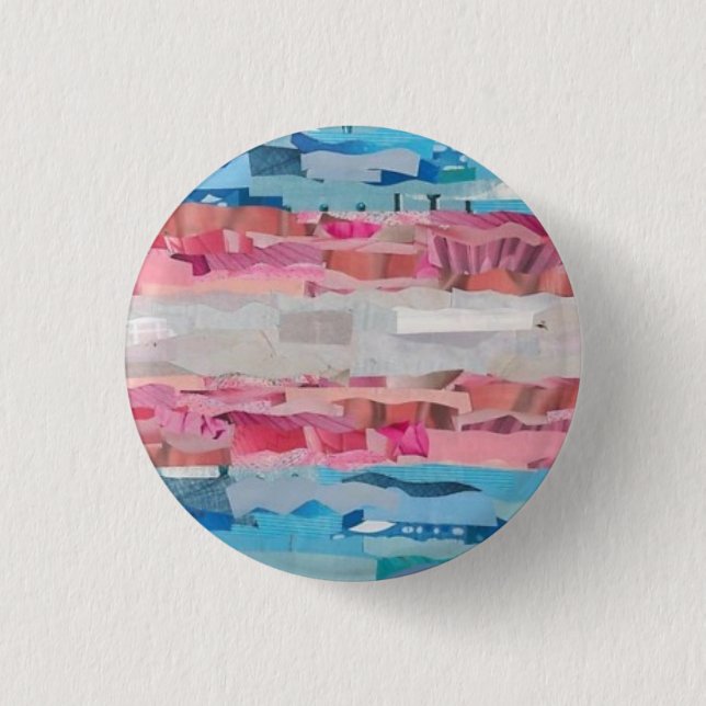 Macaron Rond 2,50 Cm Fierté transgenre (Devant)