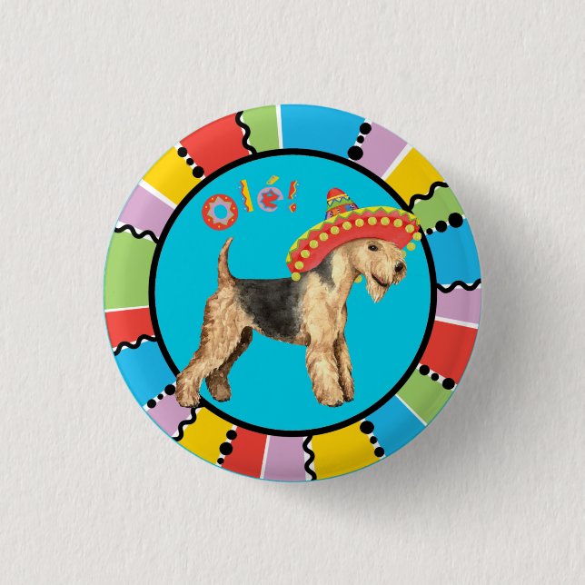 Macaron Rond 2,50 Cm Fiesta Lakeland Terrier (Devant)