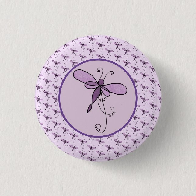 Macaron Rond 2,50 Cm Filigrane Libelle (Devant)