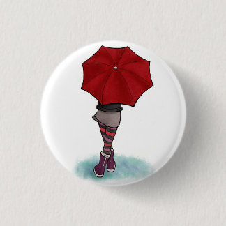 Macaron Rond 2,50 Cm fille avec des parapluies