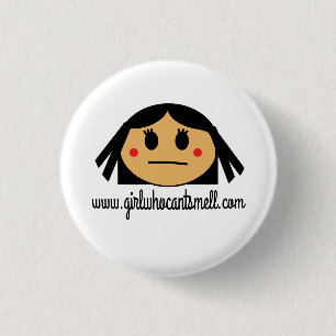 Macaron Rond 2,50 Cm Fille qui ne peut pas sentir le Pin original