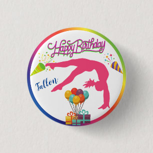 Macaron Rond 2,50 Cm Filles Anniversaire Gymnastique Ressort Arc-en-cie