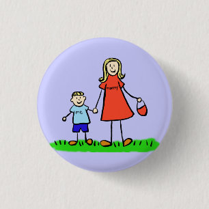 Macaron Rond 2,50 Cm Fils et mère personnalisées Caractères de famille 