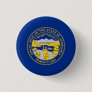 Macaron Rond 2,50 Cm Flag du Nebraska