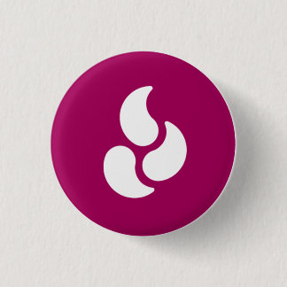 Macaron Rond 2,50 Cm Flamme blanche - bouton rond