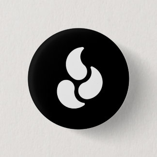 Macaron Rond 2,50 Cm Flamme blanche - bouton rond