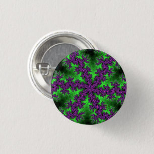 Macaron Rond 2,50 Cm Flèche de neige verte et violette