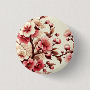 Macaron Rond 2,50 Cm Fleur de Cerisier