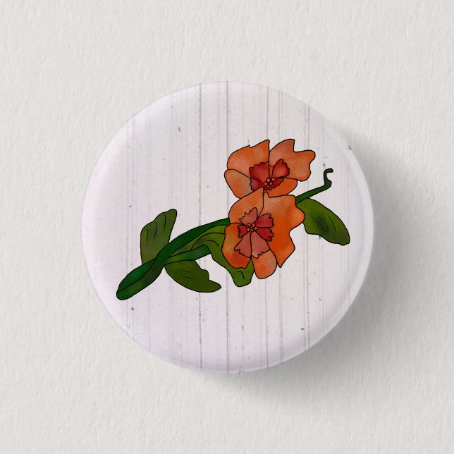 Macaron Rond 2,50 Cm Fleur de fantaisie (Devant)