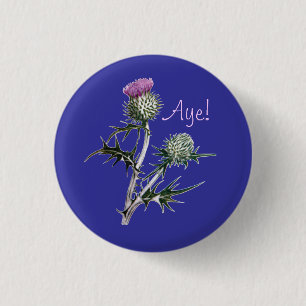 Macaron Rond 2,50 Cm Fleur de l'indépendance écossaise Pinback de