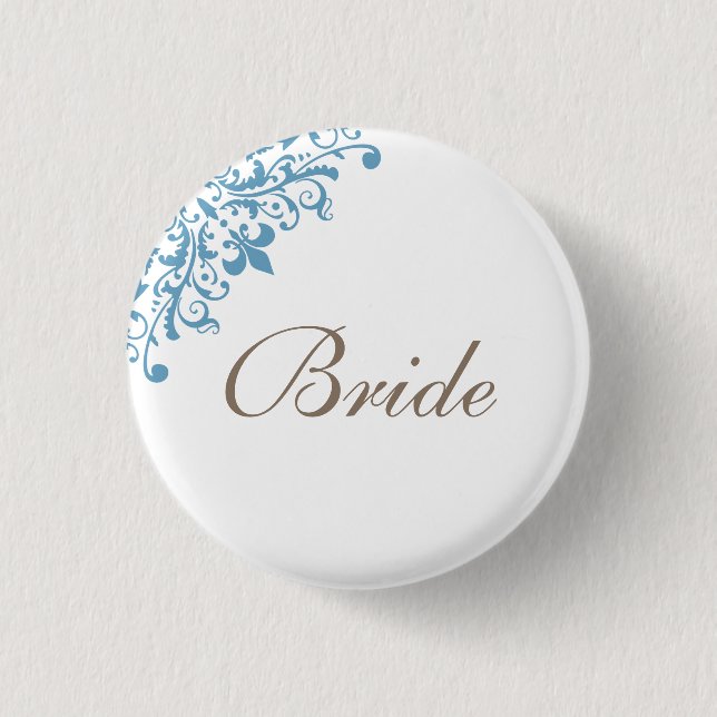 Macaron Rond 2,50 Cm Fleur de Lis Script Bride (Devant)