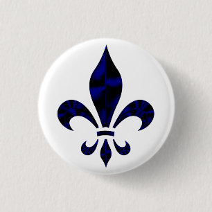 Macaron Rond 2,50 Cm Fleur De Lys Button