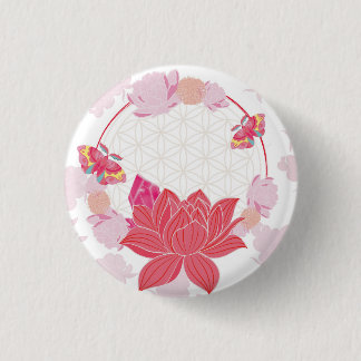 Macaron Rond 2,50 Cm Fleur de vie avec Lotus