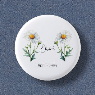 Macaron Rond 2,50 Cm Fleur du mois de naissance Fête d'avril
