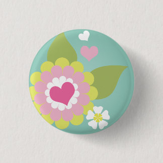 Macaron Rond 2,50 Cm Fleur girly mignonne